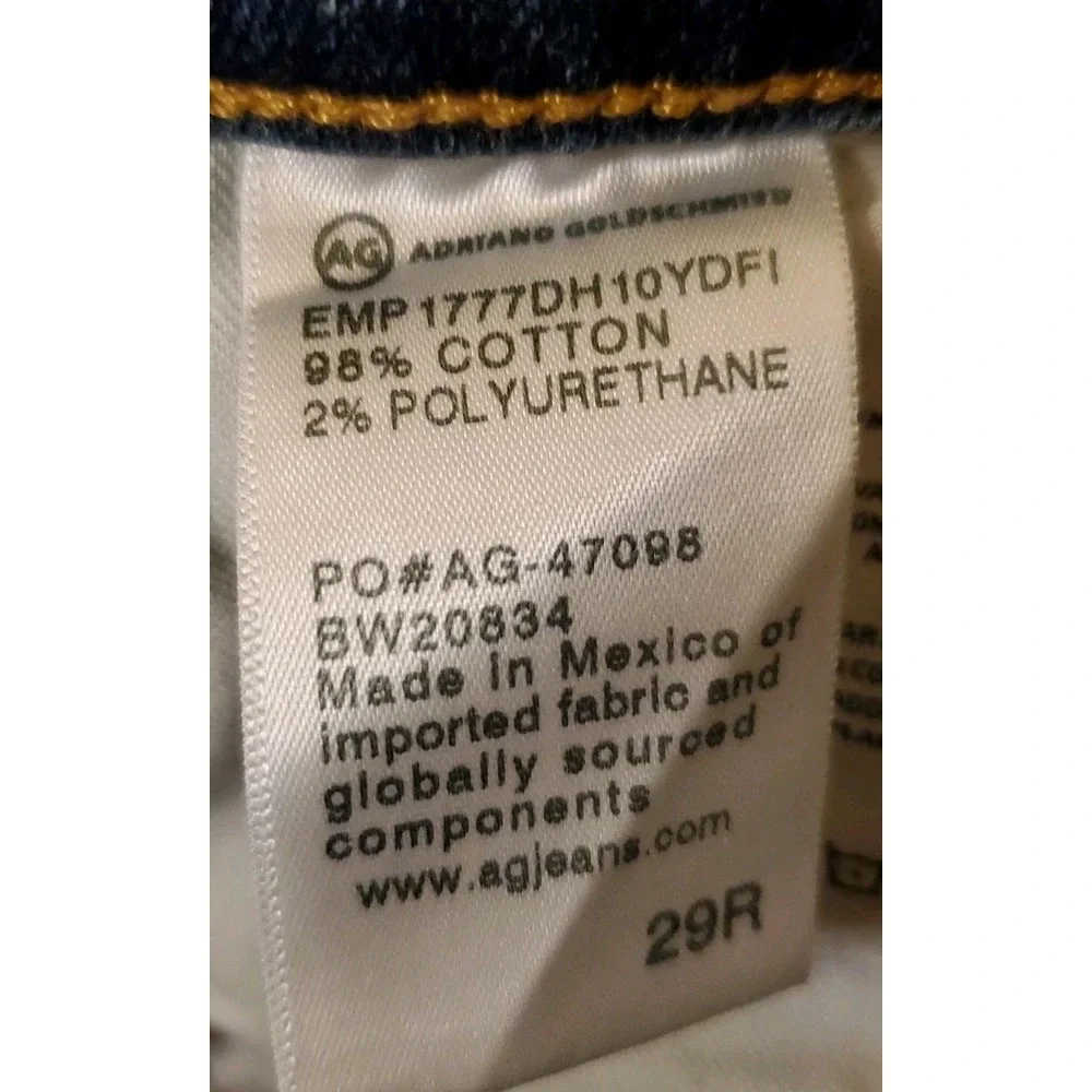 AG Adriano Goldschmied Jeans Womens 29R The‎ Farrah Skinny Ankle Raw Hem Hi-Rise
